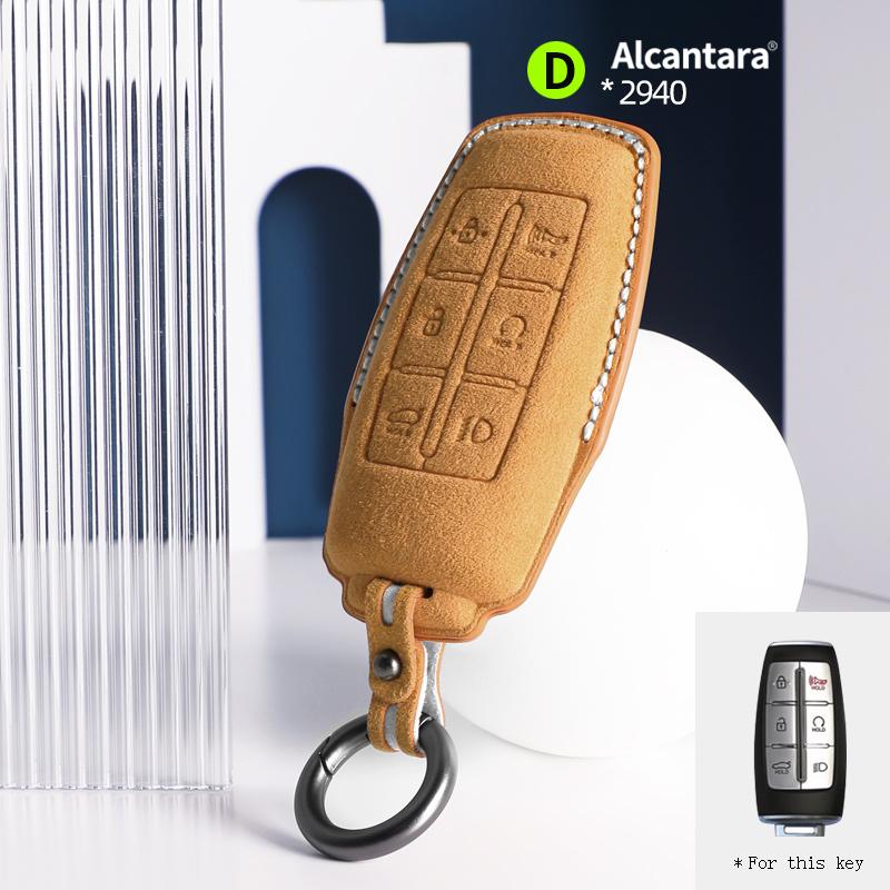 Interior Mouldings Car Key Case Cover Shell For Hyundai Genesis G80 GV70 Gv80 GV90 2020 2021 2022 2023 2025 Remote Protector Int