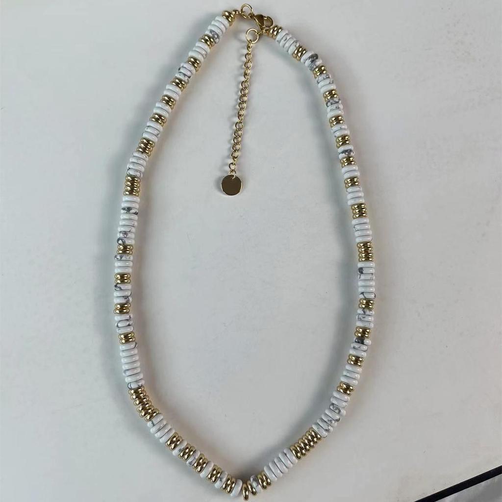 Colorful Semi-Precious Stone Beaded Necklace - Handmade Vintage Clavicle Chain with Optional Multi-Color Design