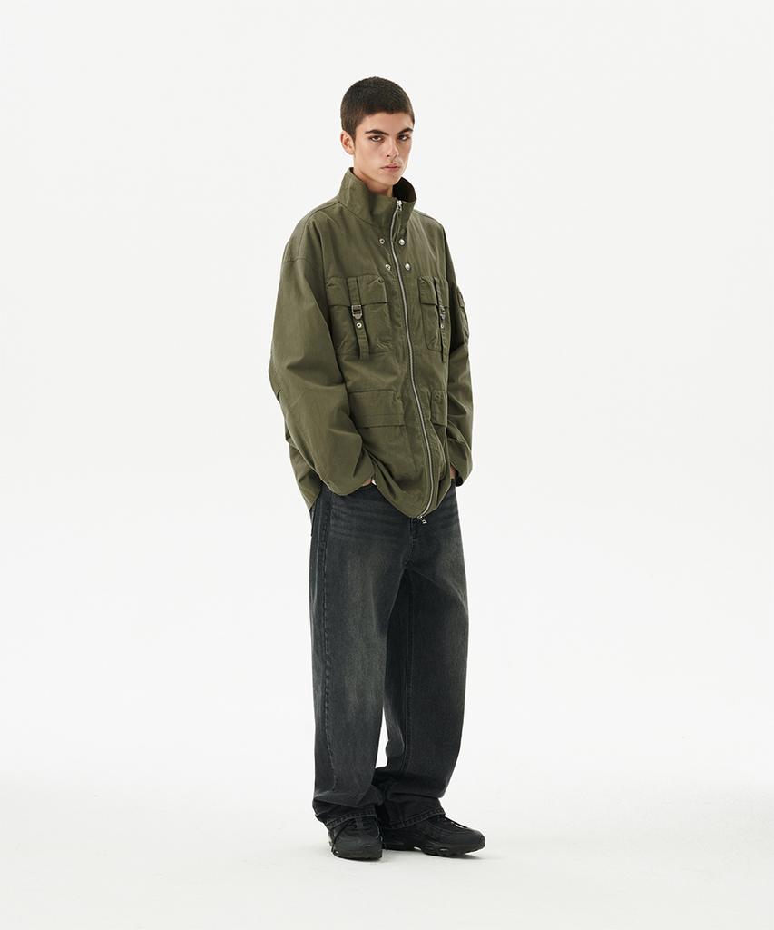 Mahagrid Washed Field Jacket Khaki(Mg2Ffmb930A)