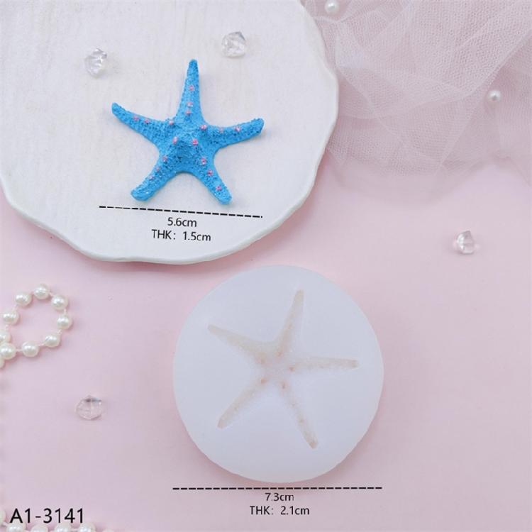 Multipurpose Silicone Craft Mold with Starfish Shell Design Perfect for Candle Soap Resin Art Craft Enthusiasts
