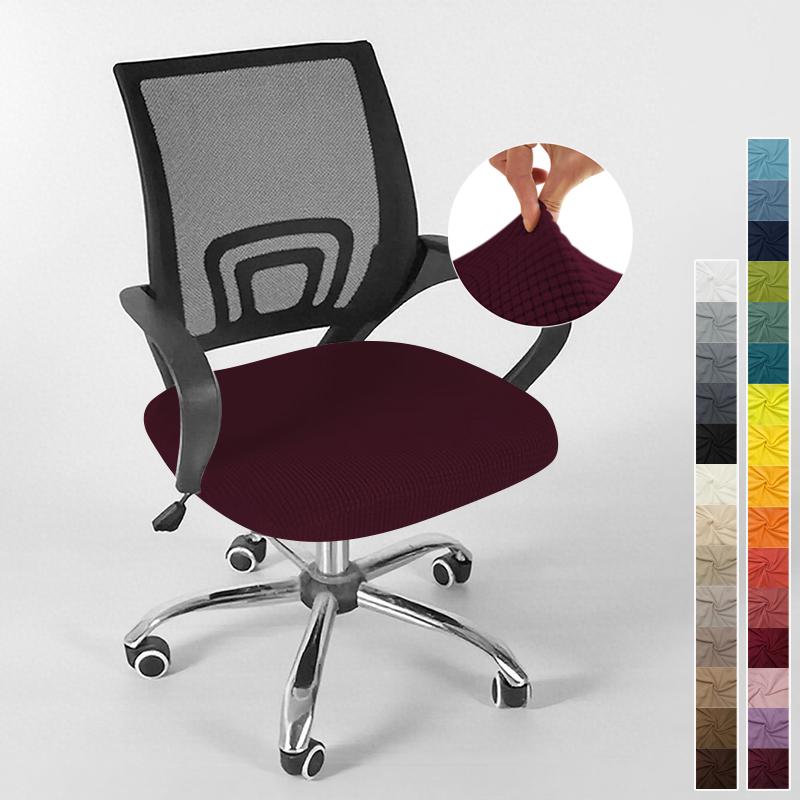 Cover For Computer Chair With Armrests Knitted Jacquard Cover For Swivel Office Chair Jacquard Seat Cover Computer Chairs