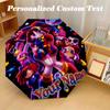 The Amazing Digital Circus 8 Rib Auto Folding Umbrella, Personalized Custom Name Text