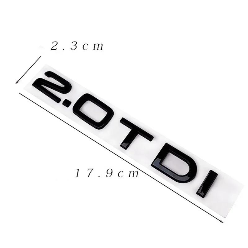 Chrome Black ABS Letters 2.0 TDI 3.0 TDI Rear Boot Trunk Logo Badge Emblem Sticker Decal For R44 A3 A4 A5 A6 Q3 Q5 Q7 S7 AH4