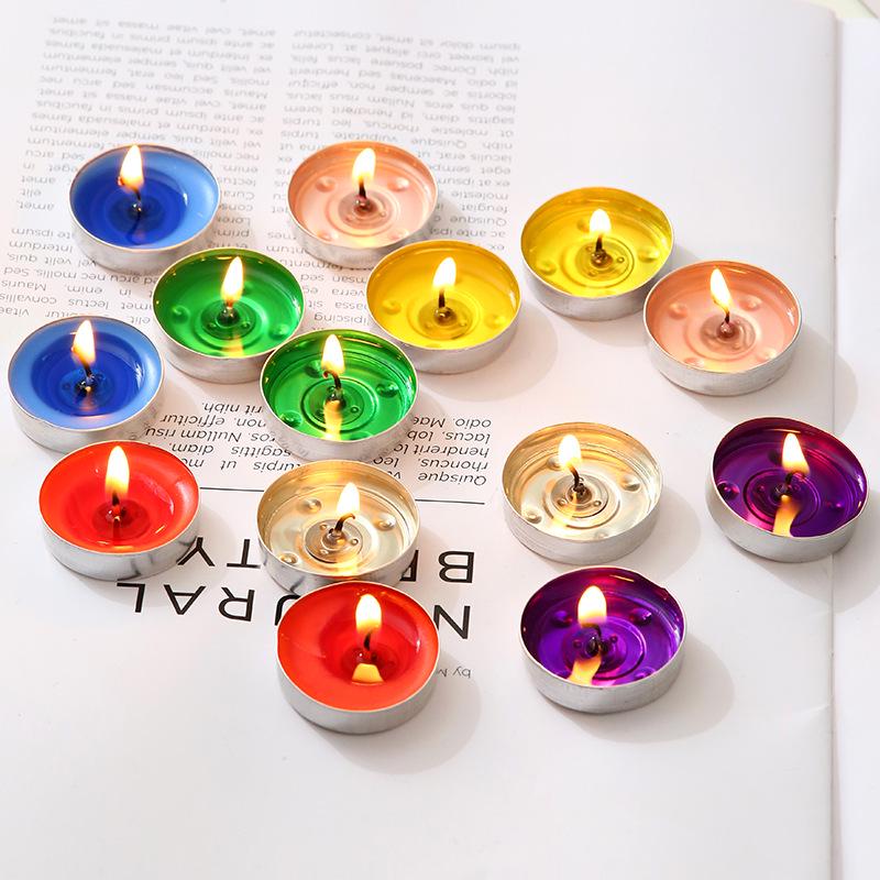 Valentine's Day Romantic Tealights: 10-Piece Round Candle Set for Restaurants, Tea Houses, Confessions, Birthdays, and Arrangements.