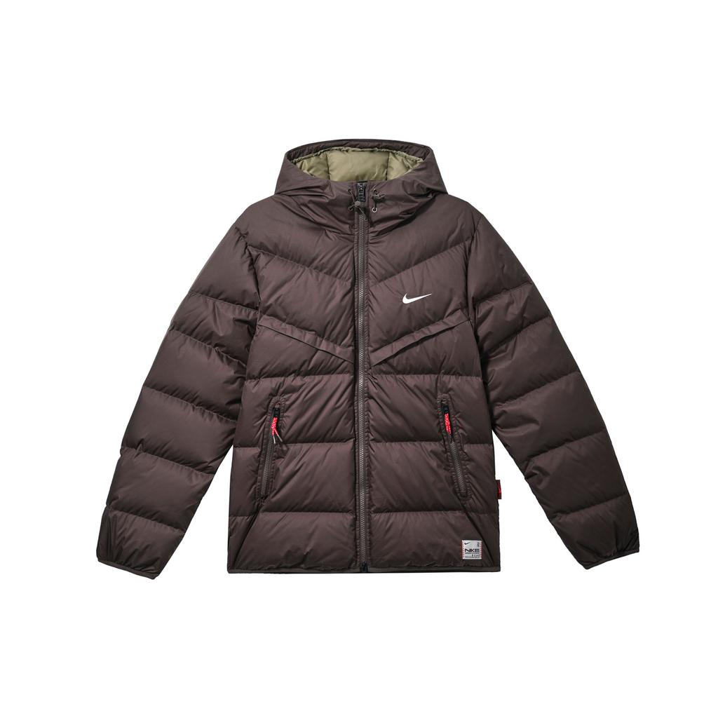 Nike Storm-Fit Windrunner Fashion Simple Windproof Warm Hooded Duck Down Jacket Men Jacket Mineral-Grey HV8203-004