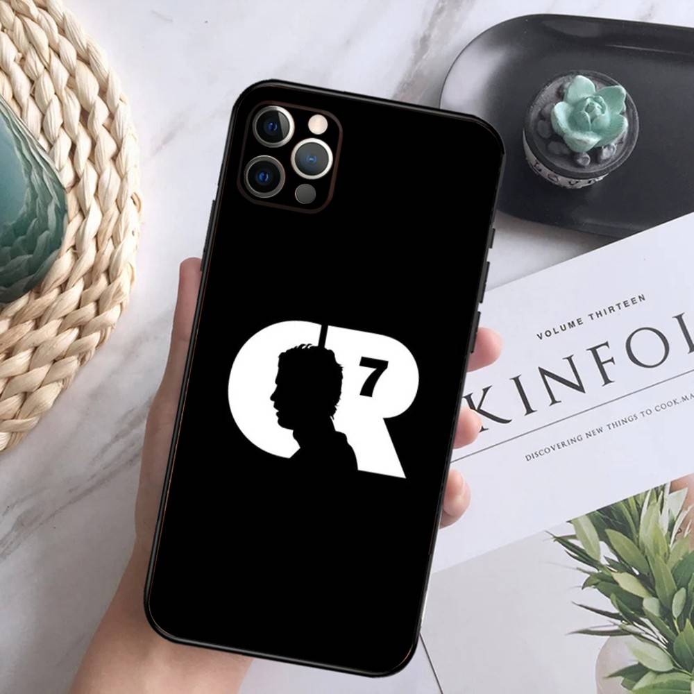 Fotbalový C-CR7 R-RonaldoS-S Kryt na telefon Pro iPhone 16,15,14,13,12 Mini 11 Pro XR,X,XS,MAX 7,8 Plus Silikonový Kryt Měkký Černý