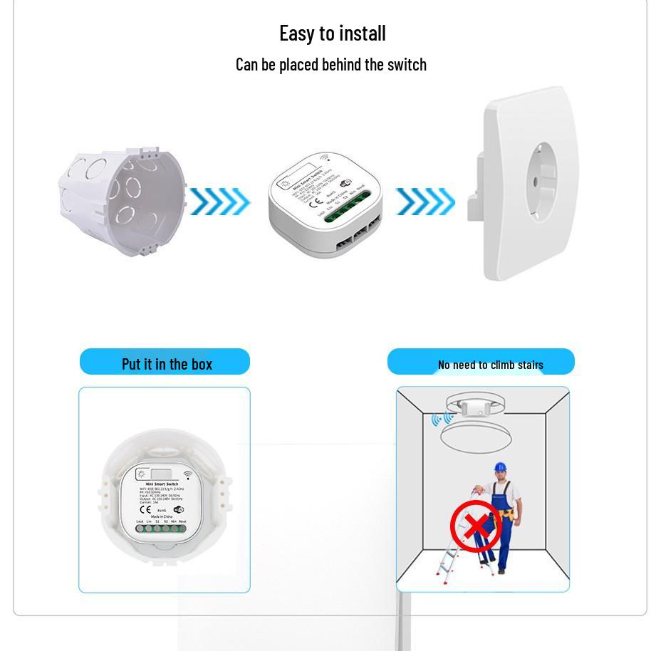 Graffiti Zigbee Receiver & Self-Powered Wifi Switch Panel, Mijia App Compatible Smart Switch