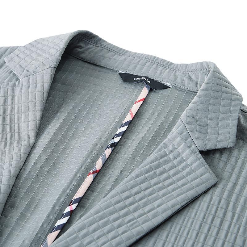 Men's Suit Summer Thin Ice Silk Business Casual Sun Protection Suit High-end Slim Formal Jacket