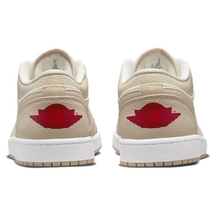Air Jordan 1 Low SE Yelken Rattan Erkek Spor Ayakkabı Krem Beyaz Siyah FB7168-121