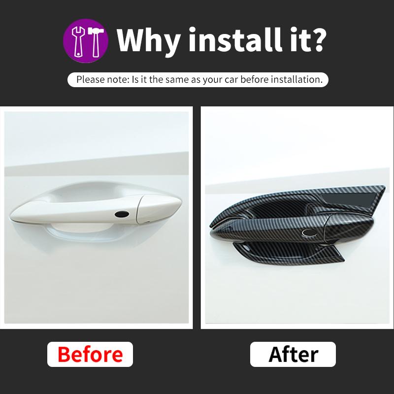 For Hyundai Tucson NX4    Hybrid N Line Car Door Handle Outer Bowl Cover Protect Trim Sticker Exterior Accessories