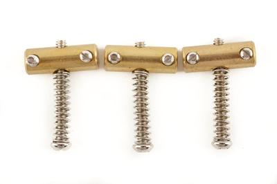 Fender Parts AMERICAN VINTAGE TELECASTER COMPENSATED BRIDGE SADDLES BRASS (3)
