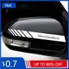 Hot 2025 2pcs Car PVC Stripe Racing Strips Rear View Mirror Stickers for Mercedes Benz A B R G Class AMG W211 W204 W210 W251 CLA