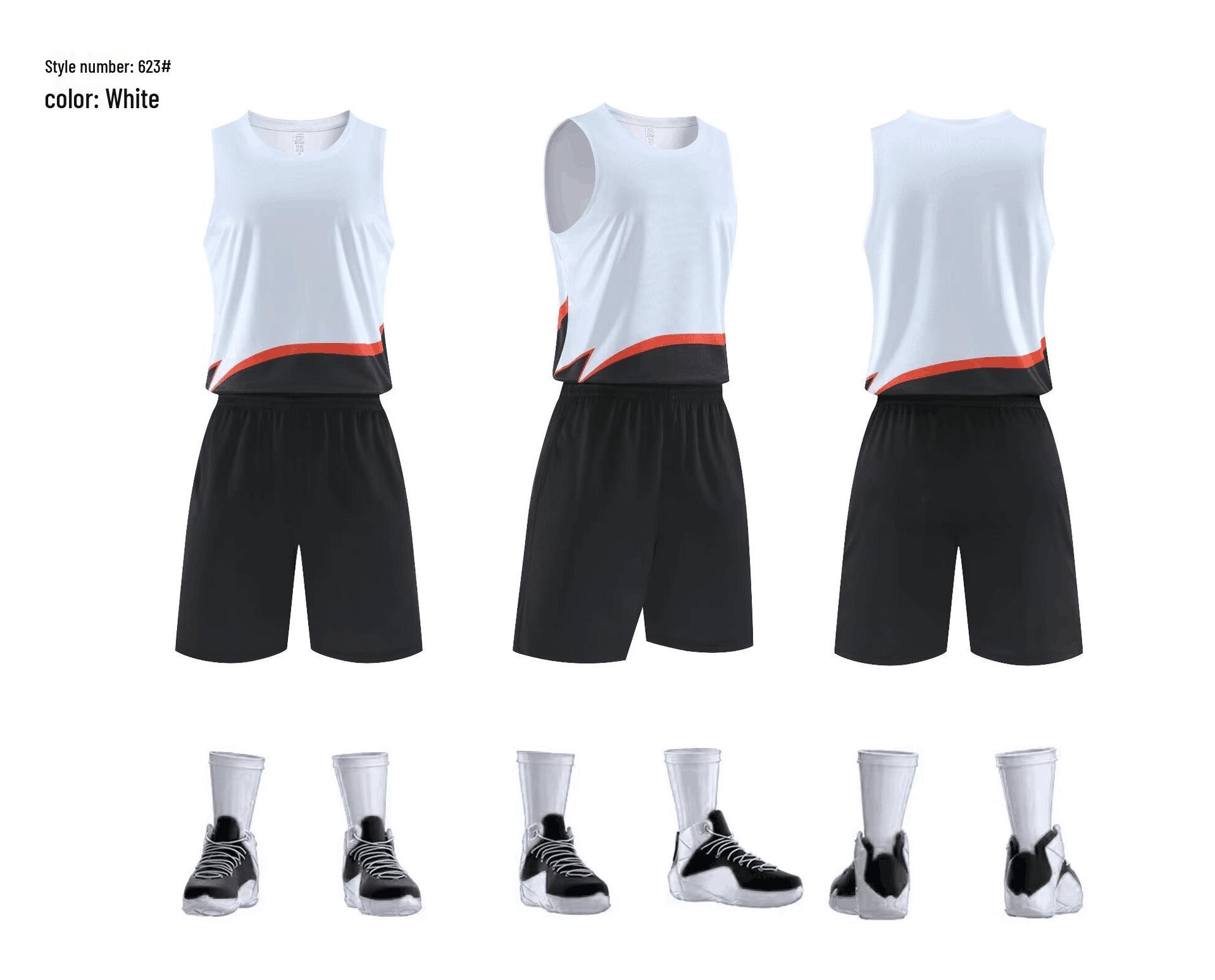 

King Passerby Men s Custom Basketball Uniform Set - Printed, Quick-Dry, Colorblock Game & Training Jersey XL
