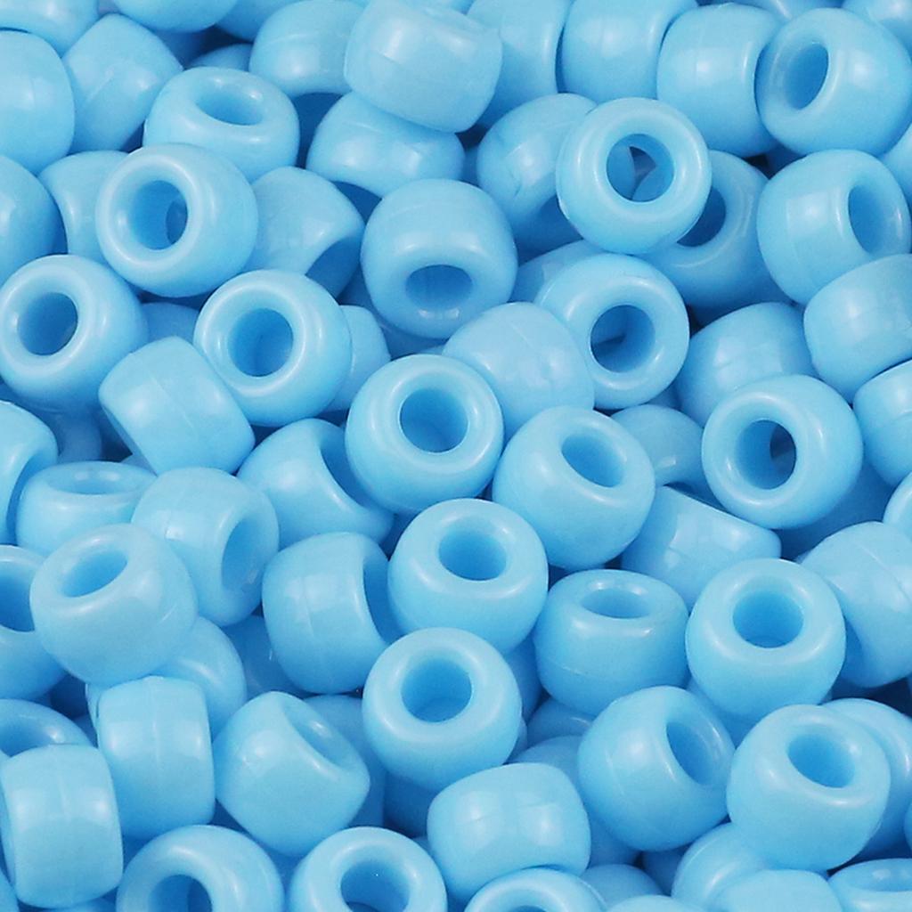200-1200Pcs multi-colored Large Hole Pony Beads Plastic Beads For Bracelets Making DIY Crafts Jewelry Key Chains And Decorations