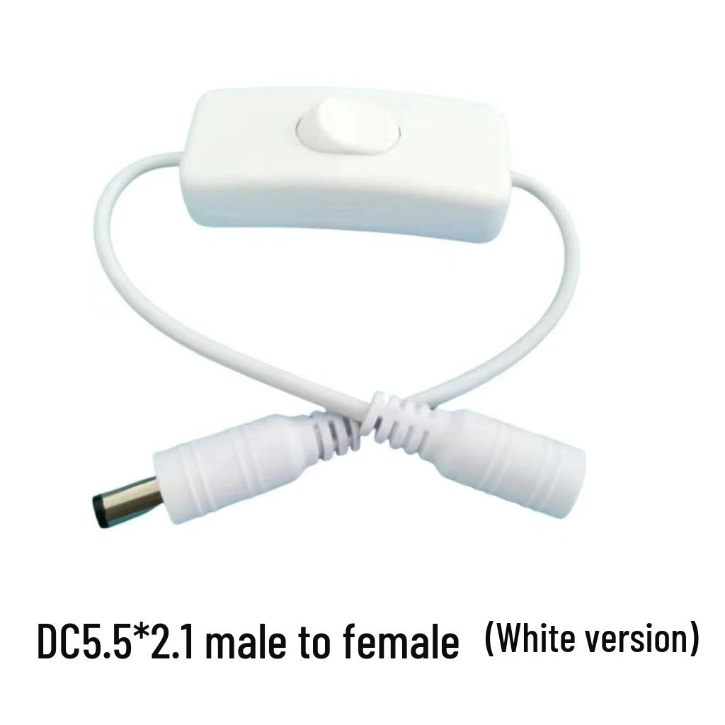 LED Schreibtischlampe Netzschalter USB Verlängerungskabel mit DC5521 Stecker auf Buchse und Klemmlampe