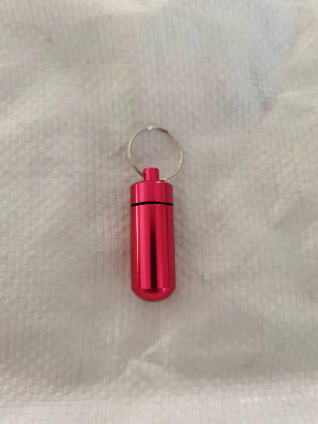 Водонепроницаемый алюминиевый контейнер для таблеток-брелок для использования на открытом воздухе