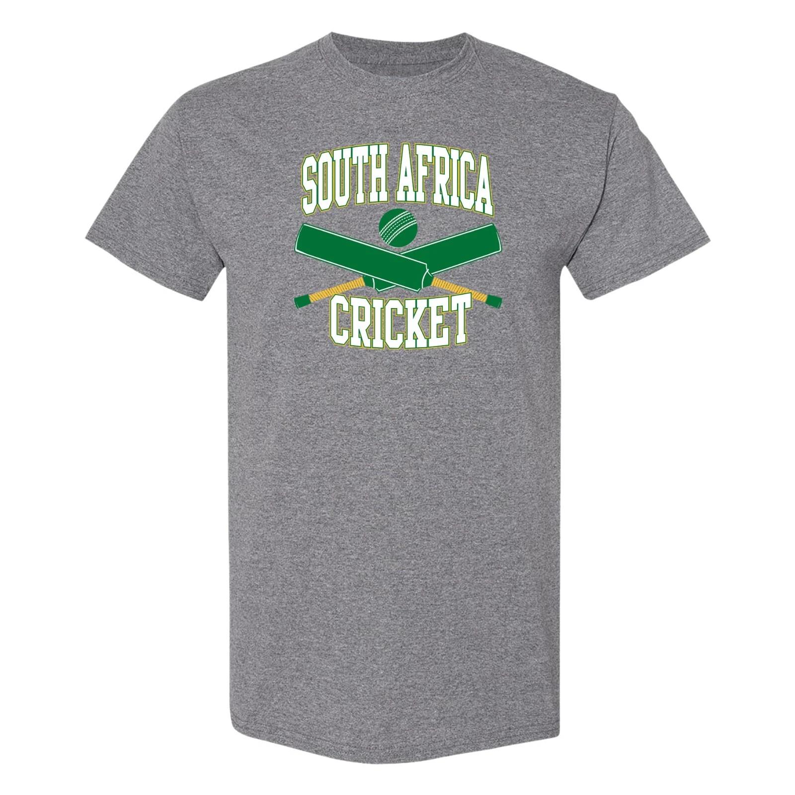 South Africa Crossed Cricket Bats T-Shirt - Graphite Heather 4XL