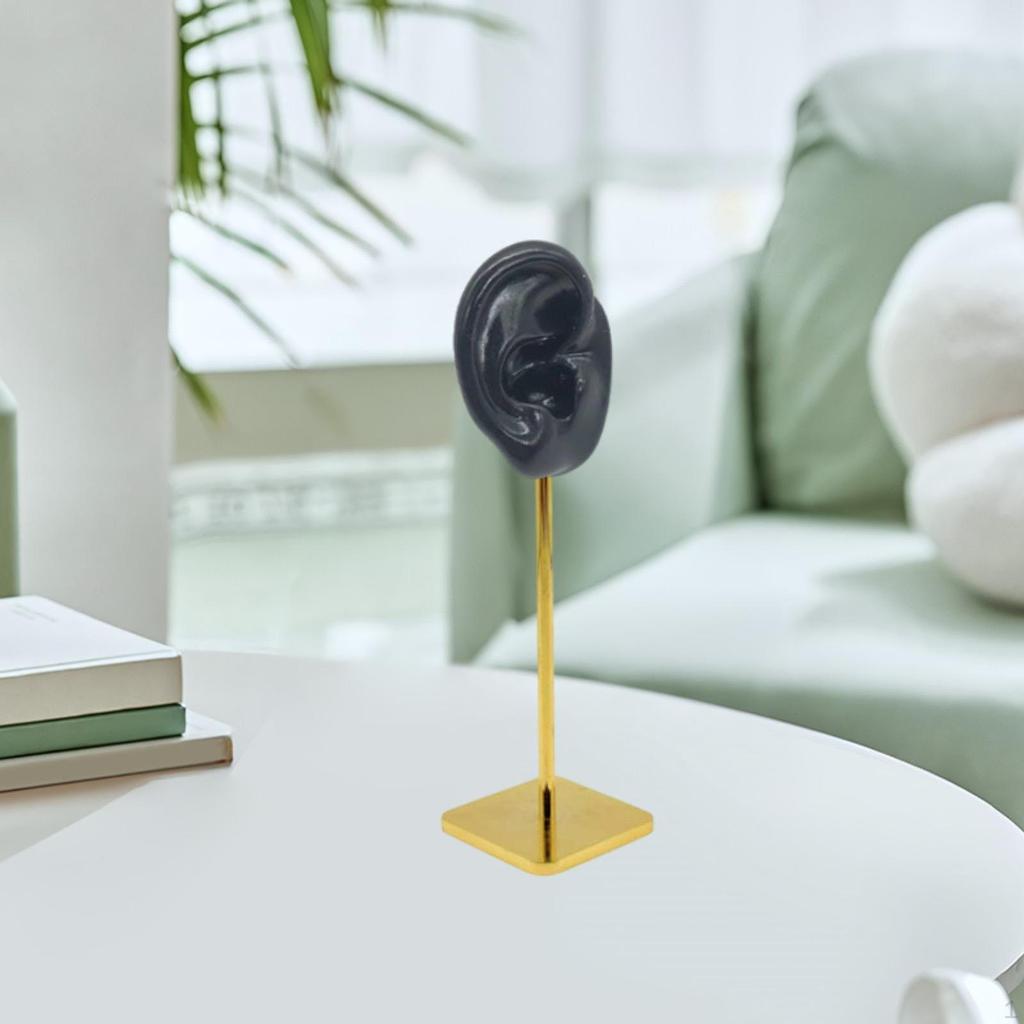 Ear Shaped Jewelry Earring Display Stand Copper Storage Rack for Retail Show Personal 6.7inch Tall