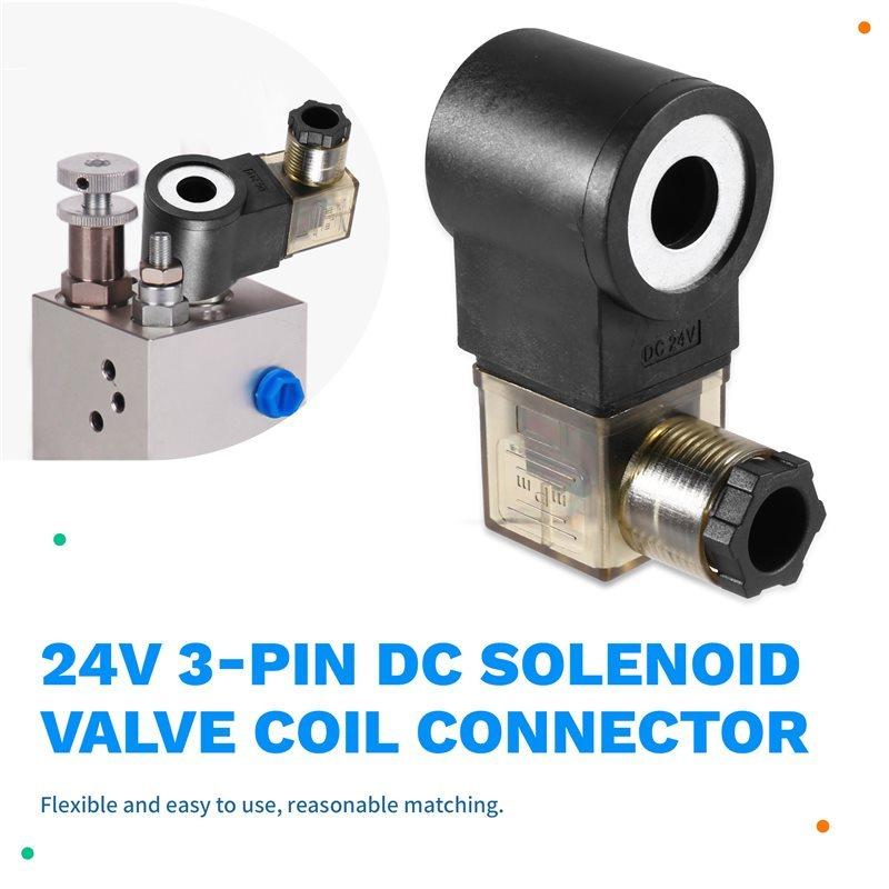 24V 3Pin Solenoid Valve Coil Connector 6306024 For Hydraforce Pulse