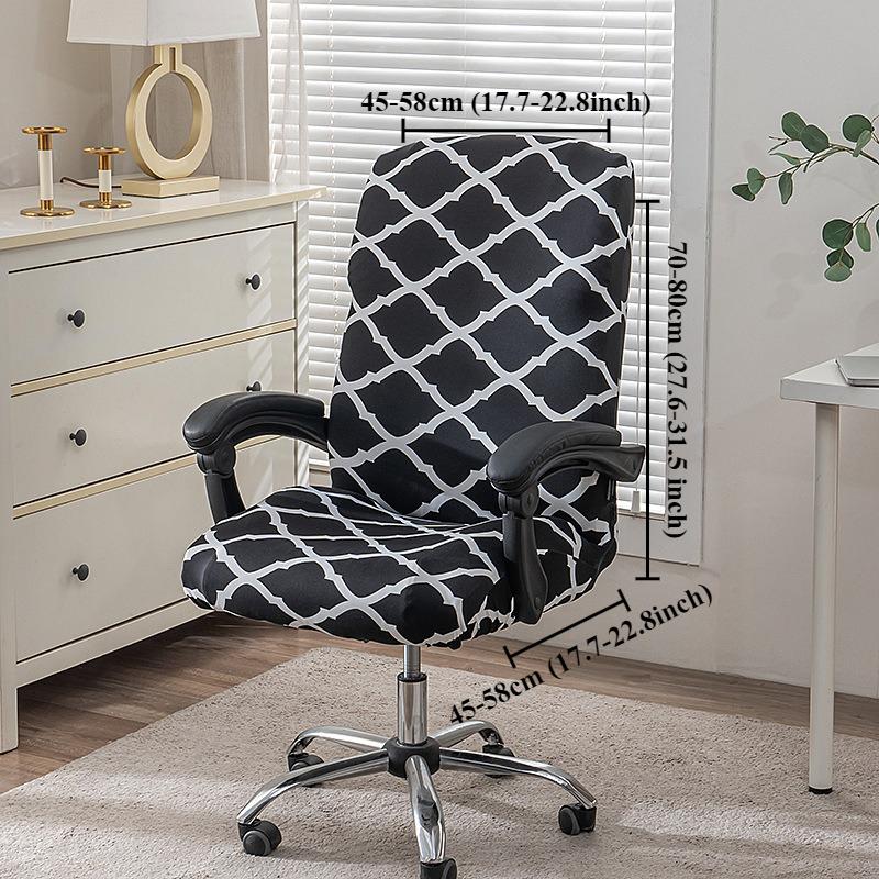 

1pc ElasticOffice Chair Cover Geometry Stretch Gaming Seat Washable Non Slip Office Rotating Computer With Back Anti-dirty chair