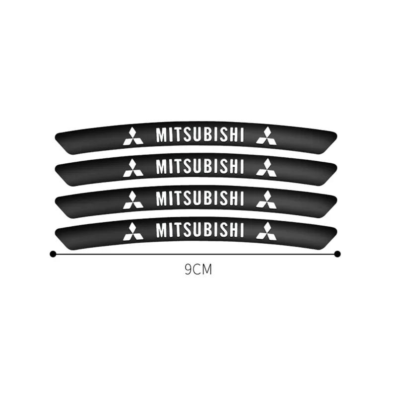 Car Wheel Side Rims Emblem Stickers for Mitsubishi Lancer ASX L200 Colt Pajero Outlander Mirage Eclipse Exterior Decoration QC3