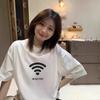 Fat MM White Cotton Short-sleeved T-shirt Women's New Summer Loose Casual Half-sleeved T-shirt Lazy Wind Top