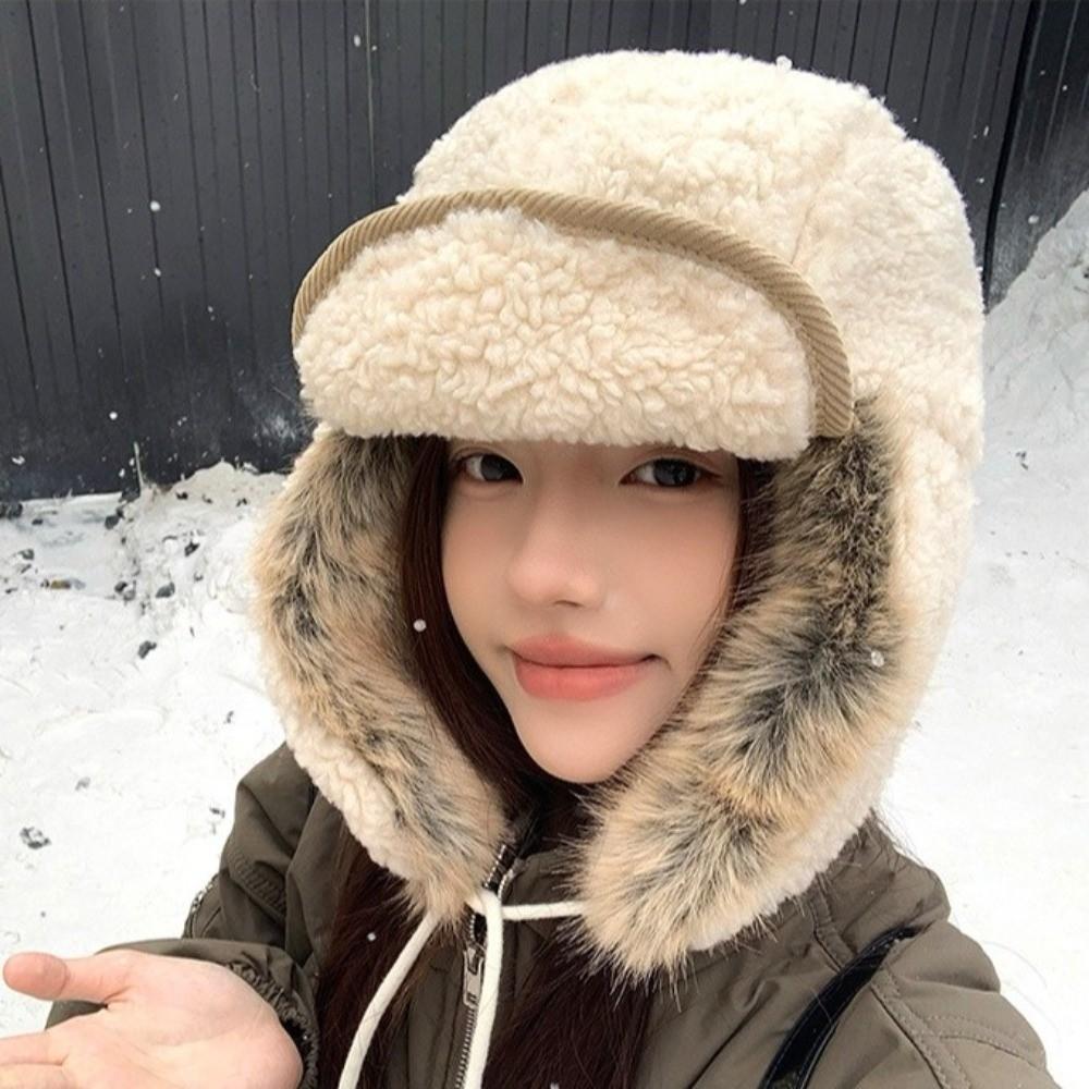 Ear Protection Bomber Hat Thickened Winter Cycling Hat Fashion Pilot Hat