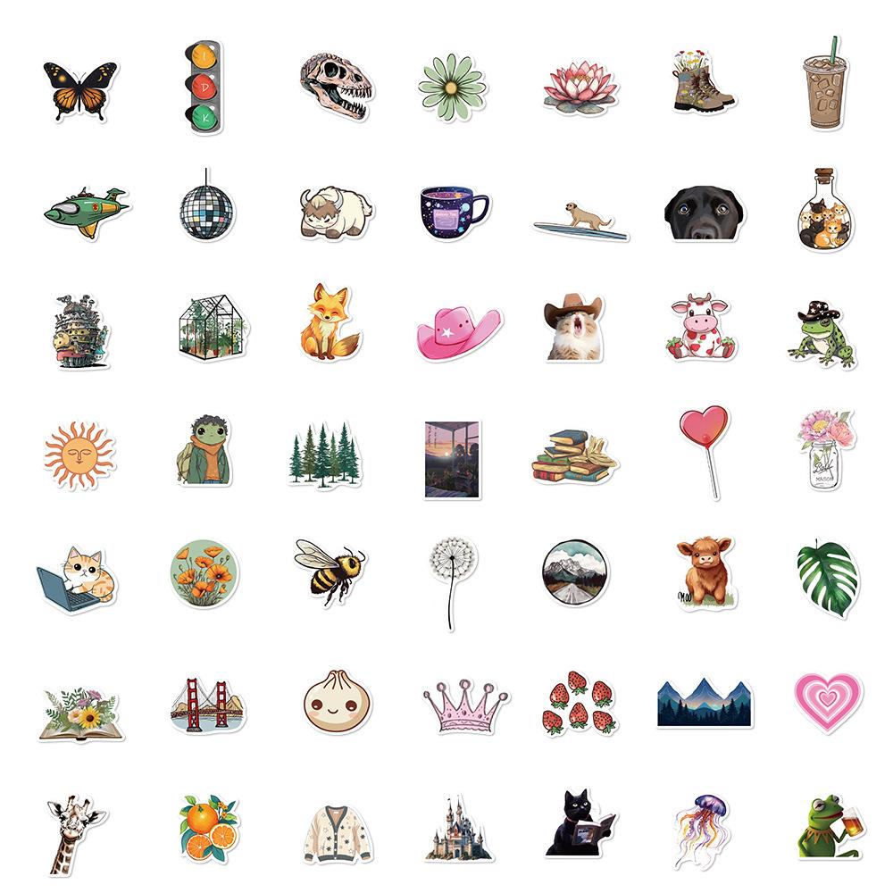 50 Cartoon Hotspot Collection Graffiti Stickers Decorative Guitar Notes Suitcase DIY Waterproof