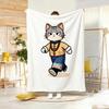Cartoon F-Forbidden City Cat Throw Soft Warm Throw Blanket for Bedroom Living Room Bed Travel Camping Picnic Gift