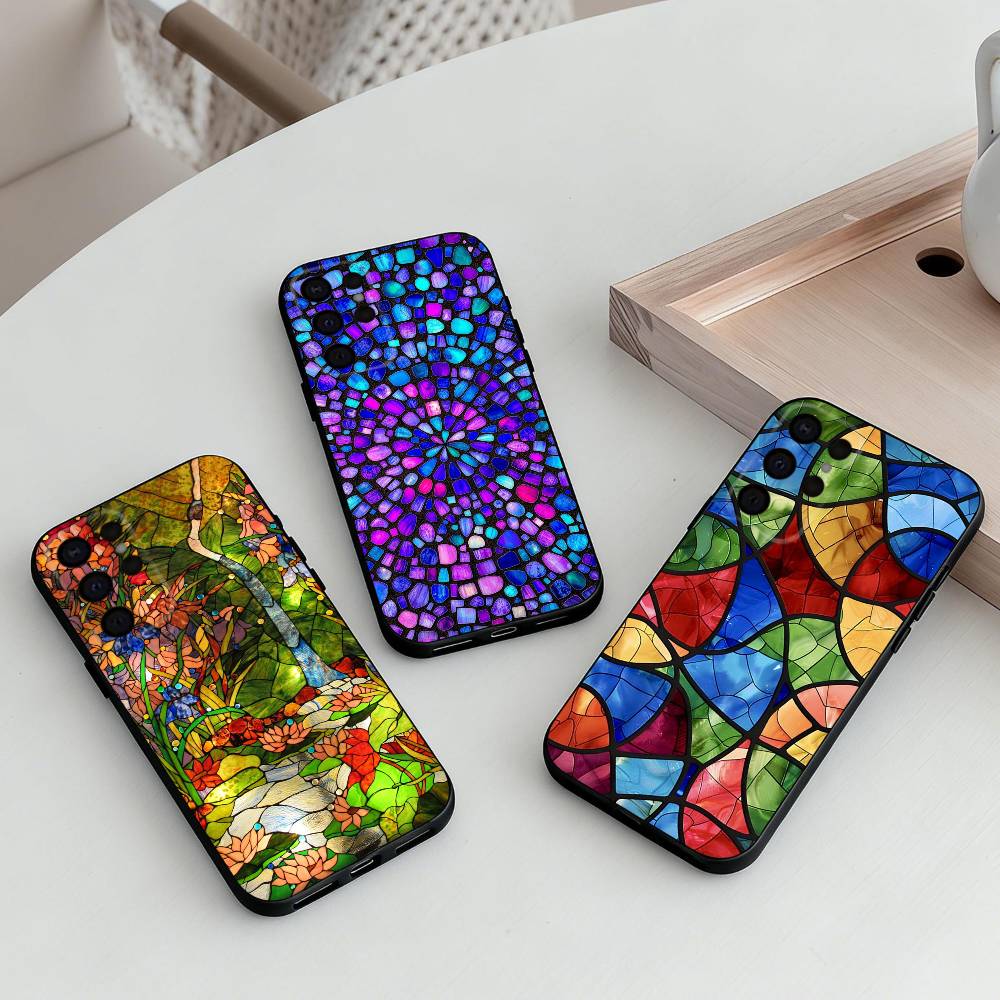 C-Kolorowy-L S-Szkło-S Etui Na Telefon Dla Samsung S25,S24,S21,S22,S23,S30,Ultra,S20,Plus,Inne Miękkie Czarne Etui