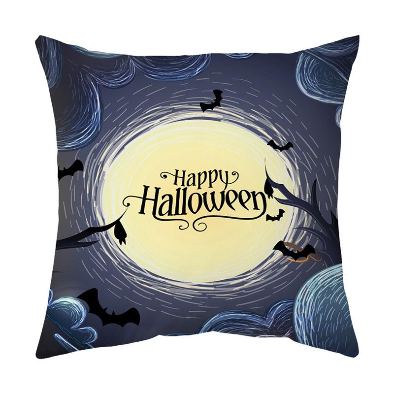 Cushion Pillow Halloween Print Pillow Cover Cushion Peach Skin Short Plush Cushion