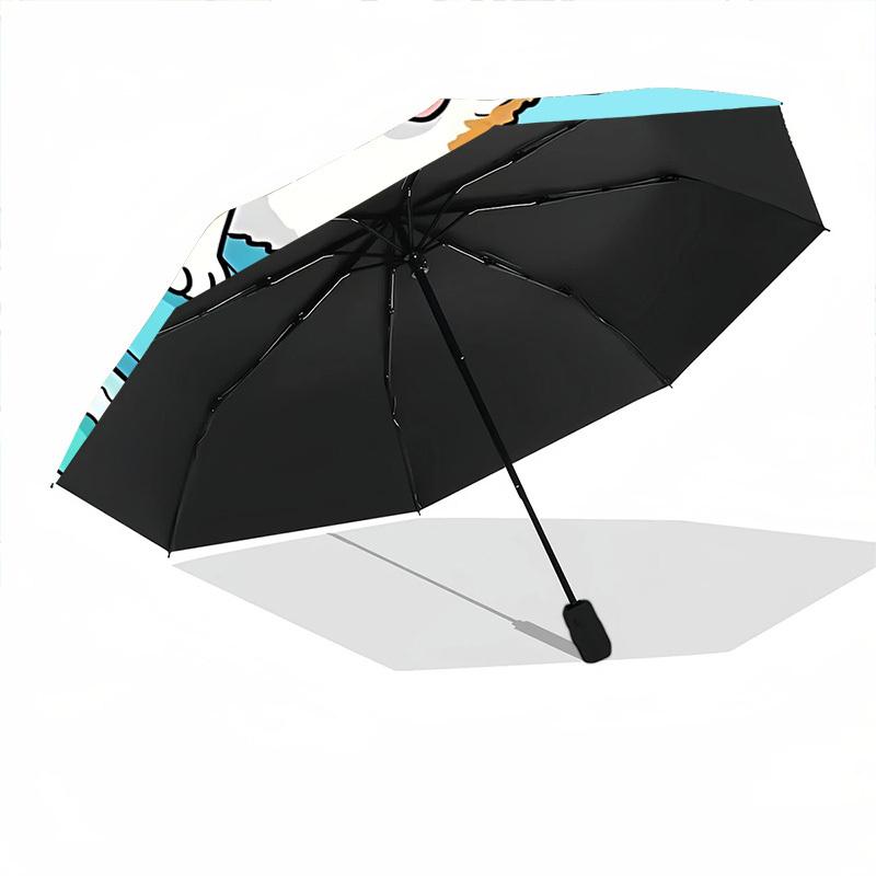 1pc Surfing Corgi Automatic Open/Close Umbrella Compact Folding Umbrella, All-Season Portable Umbrella for Women/Men F1124073