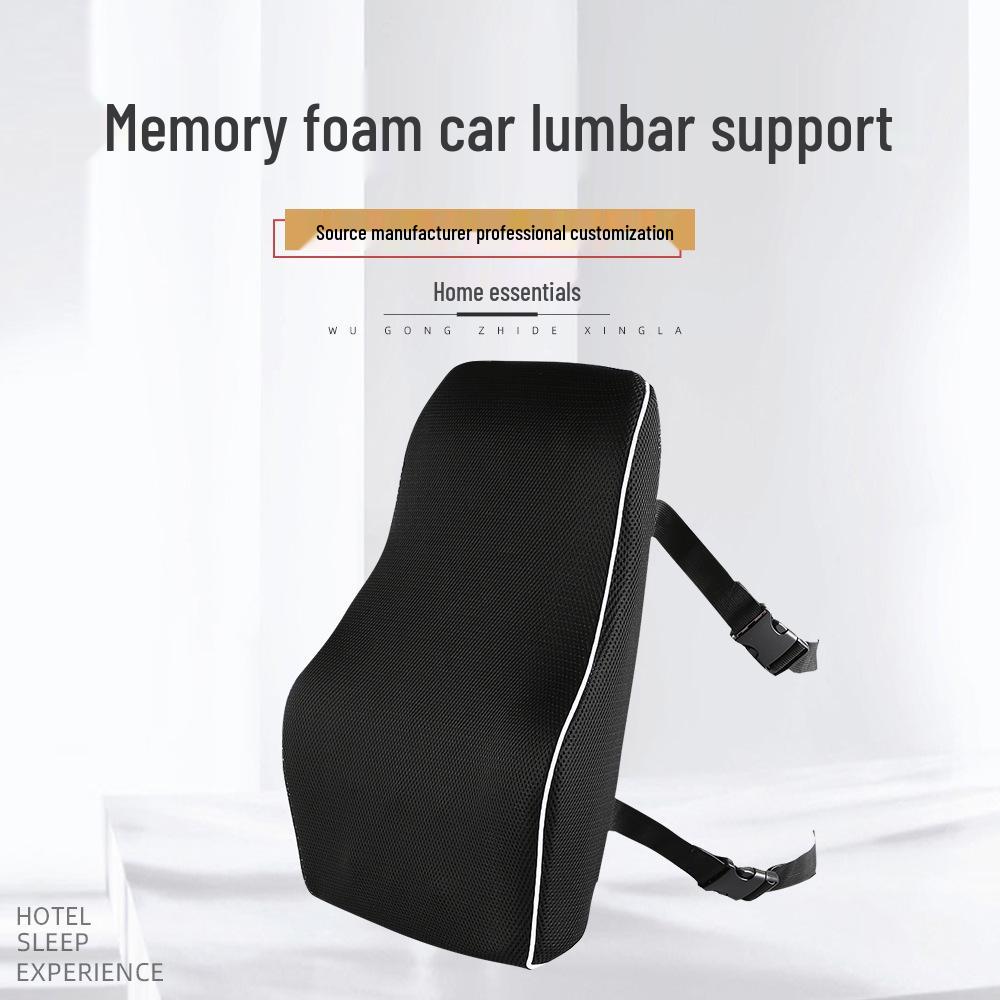 Four Seasons Mesh Lumbar Support Cushion - Slow Rebound Memory Foam Car Backrest