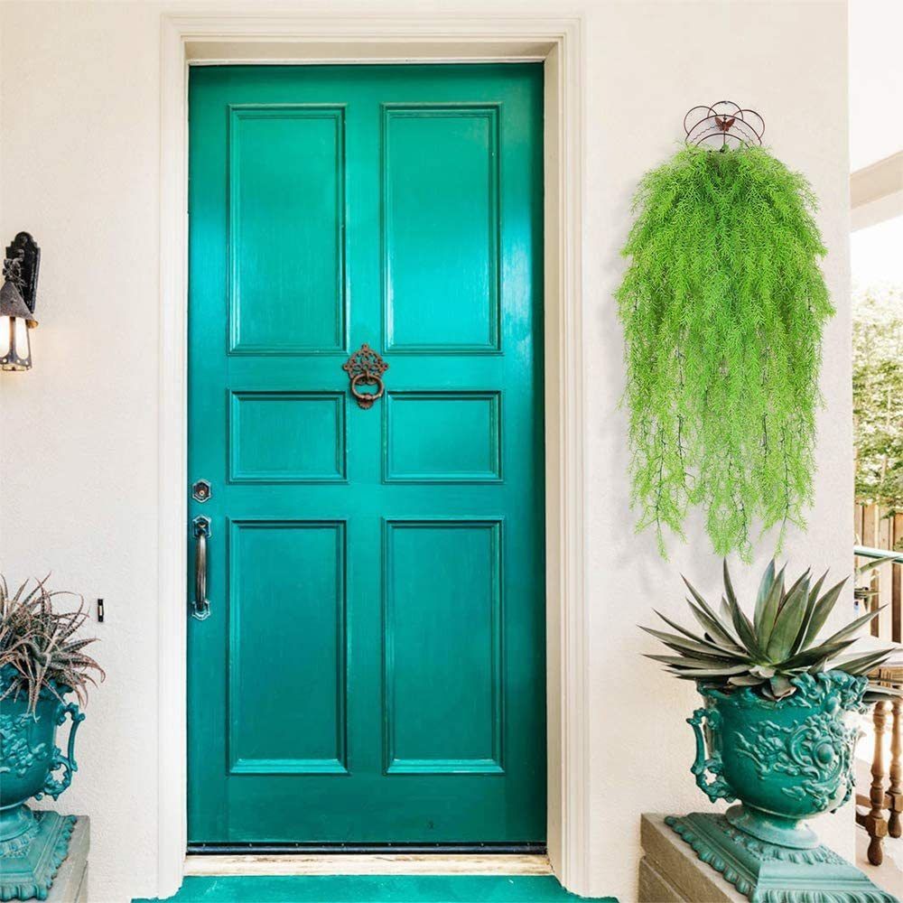 77cm Artificial Hanging Plants UV Resistant Fake Plants  Outdoor Indoor Decor