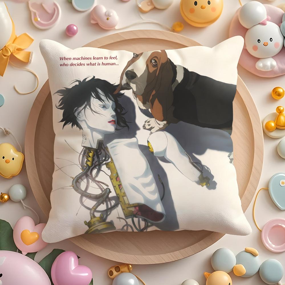 G-Ghost in the S-Shell Cushion Cover Home & Car Multi-Scene Pillow Cover - Reversible, Soft & Durable for Daily Use