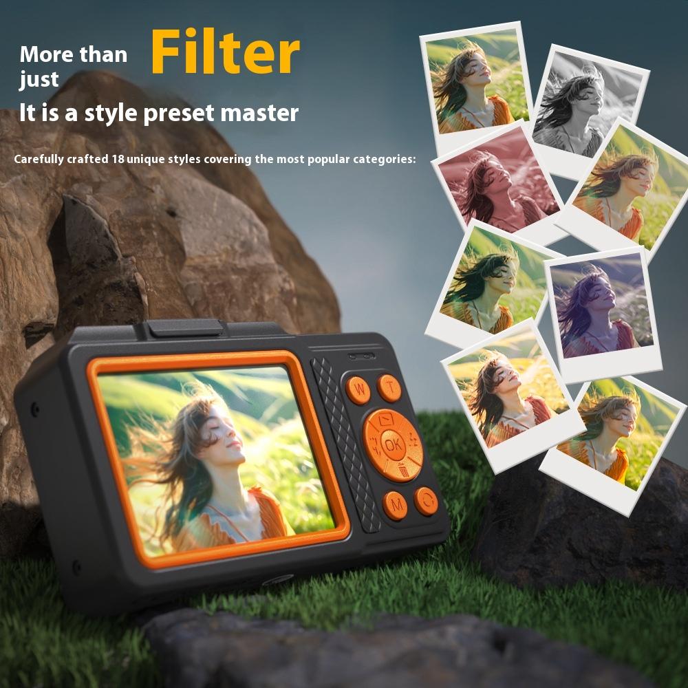 New 4K Digital Camera HD Photo Retro Card Camera Mini Portable Outdoor Video Pocket Vlog Camera