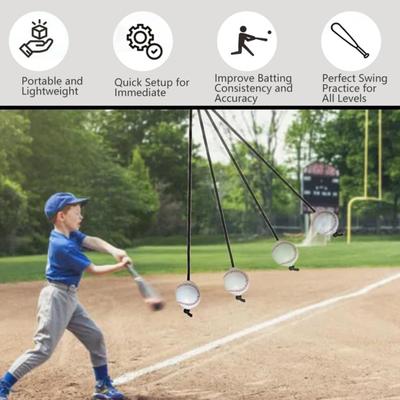 Lina do treningu uderzeń w baseball i softball Narzędzia do treningu zamachu w baseball Pomoc treningowa do uderzania Popraw swoje umiejętności uderzania i zdolność reakcji