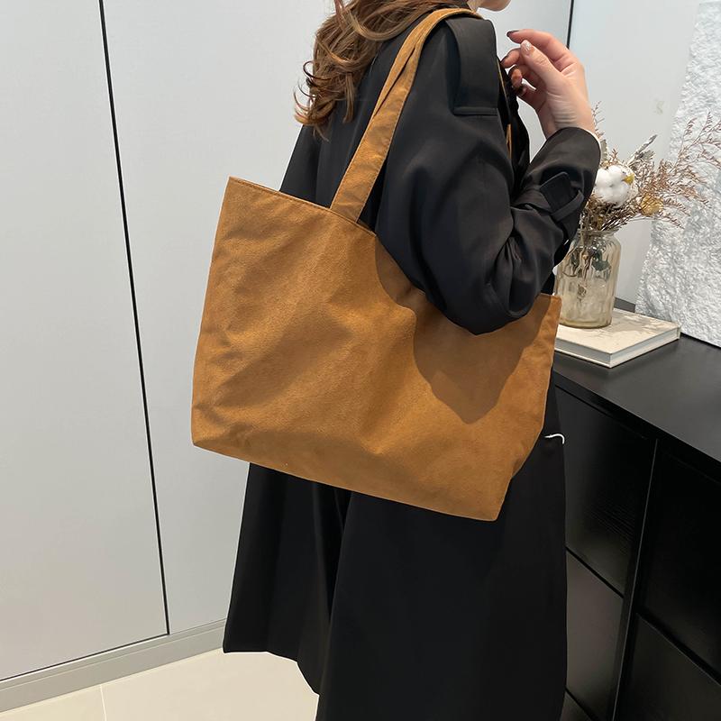 Yogodlns Матовая винтажная женская сумка Большая вместительная сумка через плечо — фото 4