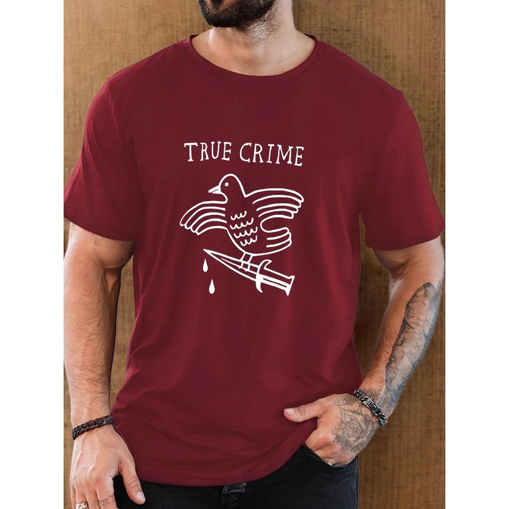 Summer Men's Cotton Oversized Tee English Letter Print Casual Streetwear Short Sleeve Breathable Round Neck