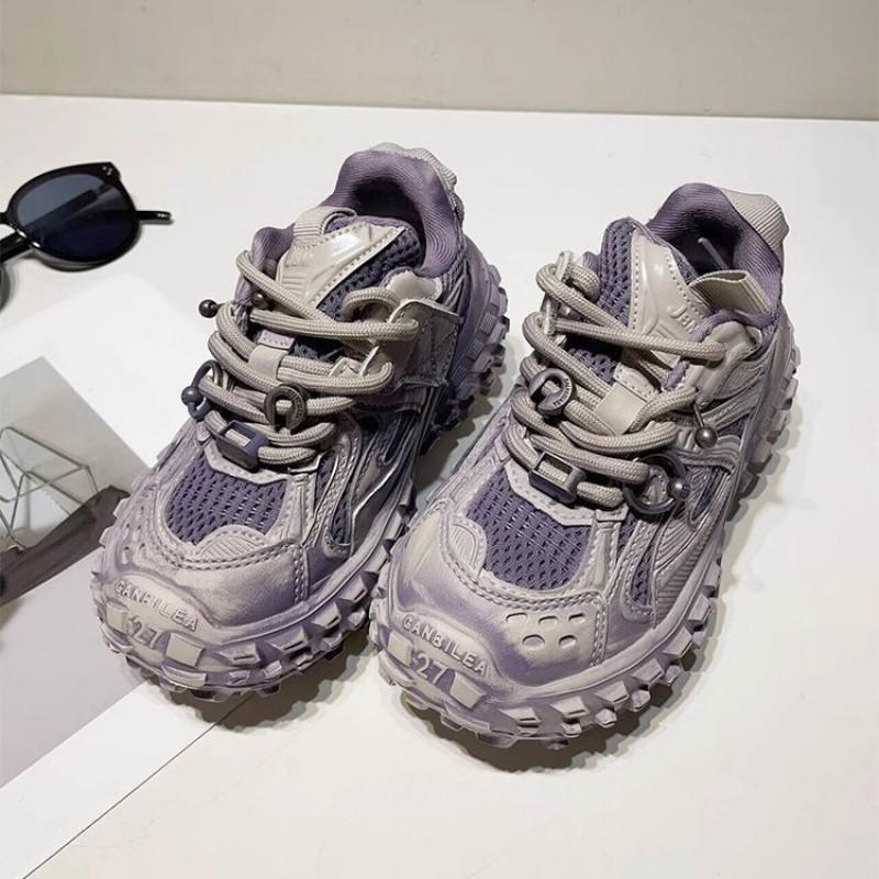 Youth Style Shoes Kids Chunky Sneakers Boys Girls Rubber Sole Non-Slip Outdoor Play Shoes Fall Sport Style