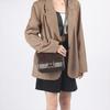 Coach Alie 23 Magnetic Closure Design Fabric And Leather Messenger Bag Small Crossbody Shoulder Bag Medium Women Bags Brown C3756-B4S0M