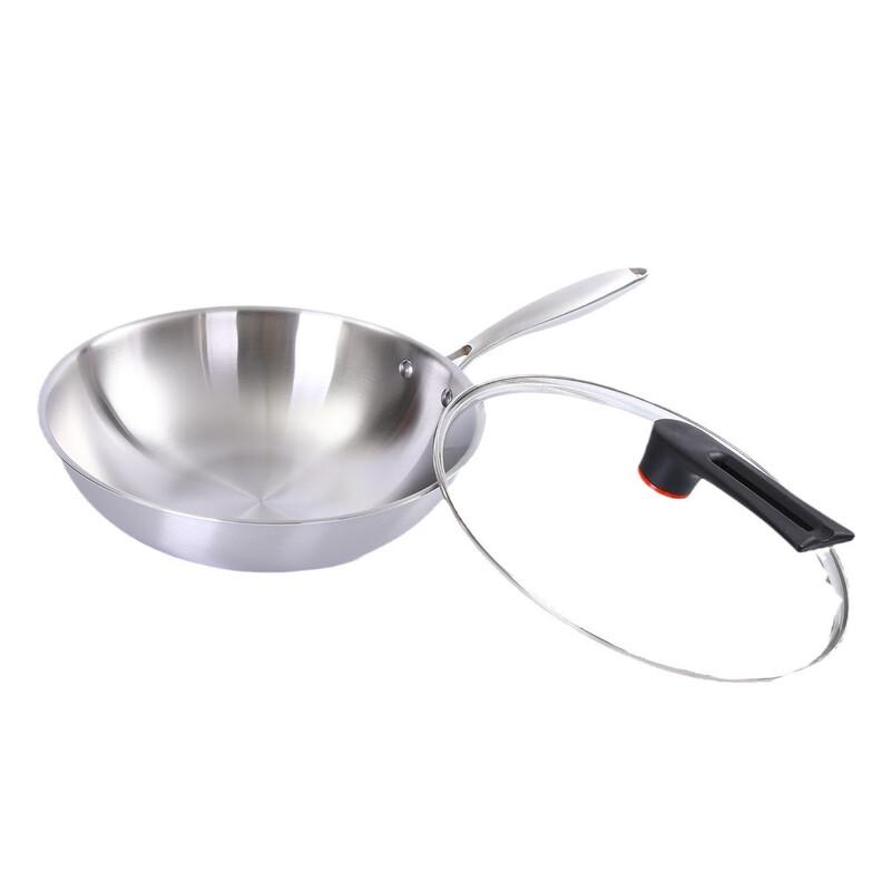 Wutuo 304 Stainless Steel Uncoated Wok