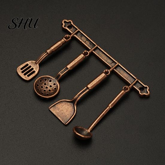 5Pcs Kitchen Dollhouse Miniature Spoon Shovel Cookware Tools DIY Accessories Kit
