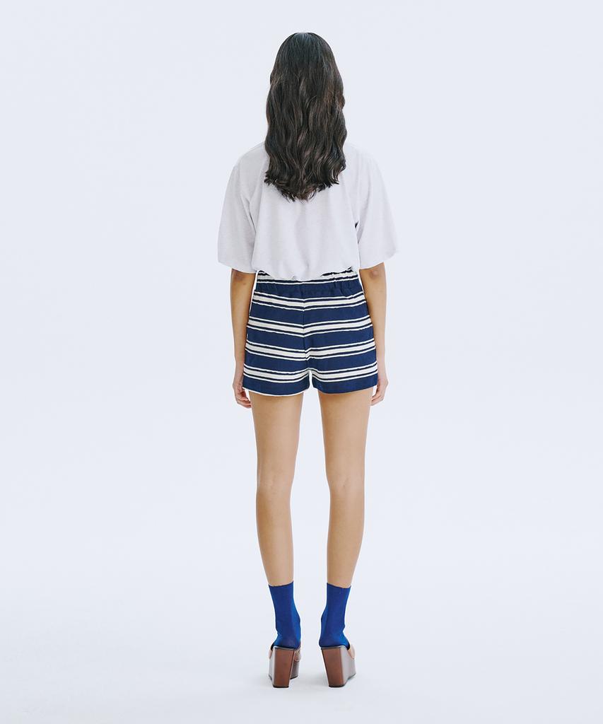 WNDERKAMMER Stripe Jacquard Knit Shorts_Navy