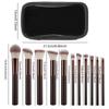 11-Piece Makeup Brush Set - Powder, Blush, Contour, Foundation, Eyeshadow Brushes