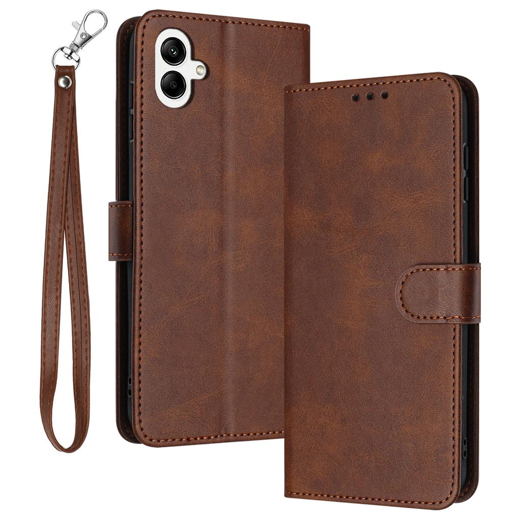 For Samsung Galaxy A06 4G Case Flip Stand PU Leather Wallet Phone Cover Calf Texture