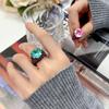 Schmuck Kupferboden Vergoldet Imitat Rosenschliff Schwarzgold Personalisierter Ring Hauptstein 14 mm