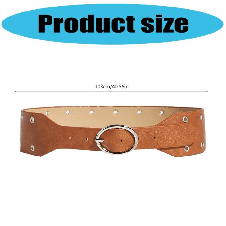 Bold Studded Punk Rock Belt 120cm PU Leather Adjustable Strap 3.8cm Width For Men Women Fashion