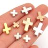 50-100pcs/lot Gold Silver Color CCB Cross Beads Plastic Loose Spacer Beads For Jewelry Making DIY Bracelet Necklace Accessories