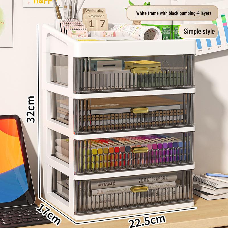 Transparenter Schubladen-Schreibtischorganizer für Schreibwaren und Kosmetika